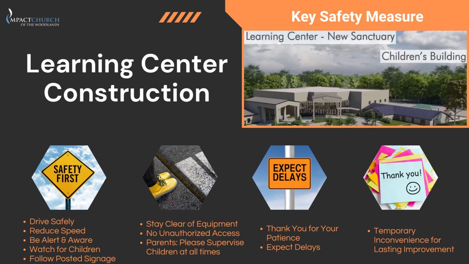 Learning Center Construction Updates - Impact Church of the Woodlands